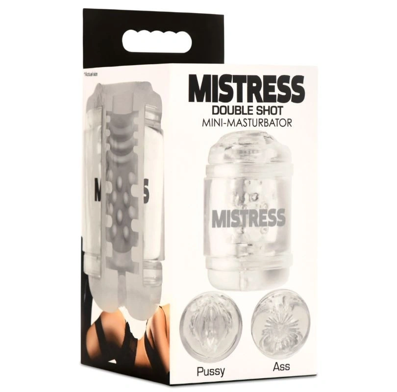 Masturbator Double Shot Vagin-Anus, Transparent, #8, Erotic24.ro