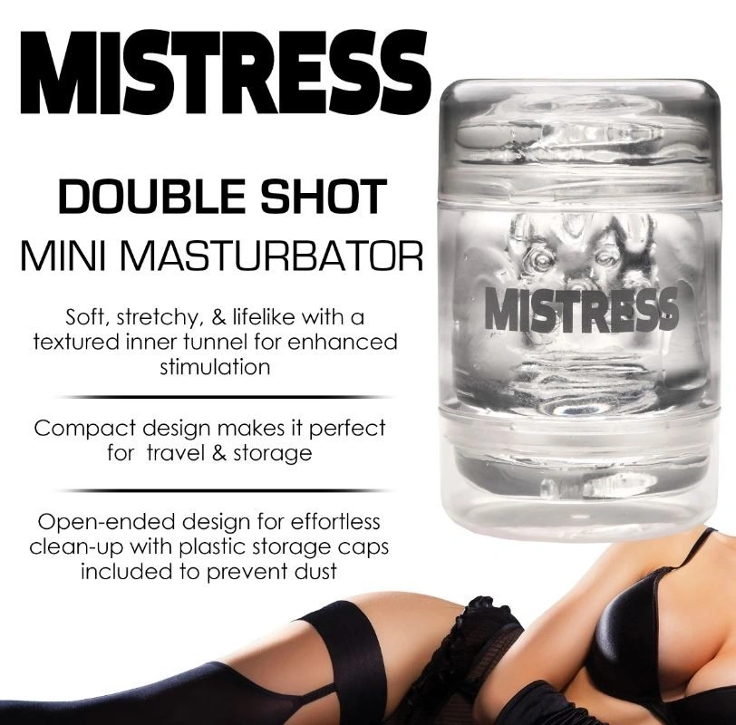 Masturbator Double Shot Vagin-Anus, Transparent, #3, Erotic24.ro