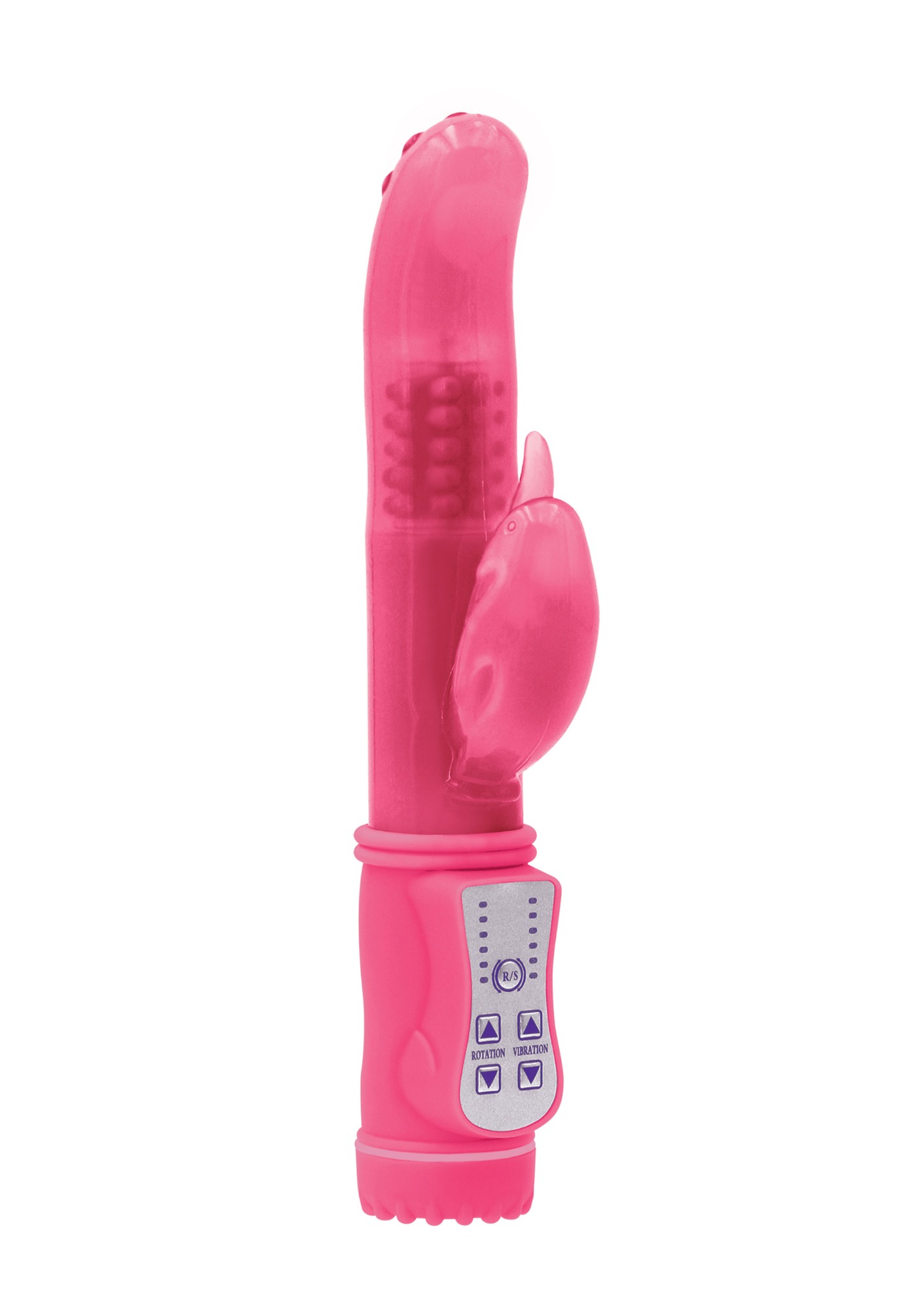 Vibrator Iepuras Jessica Rotating&Vibrating Firefly Roz 22 cm