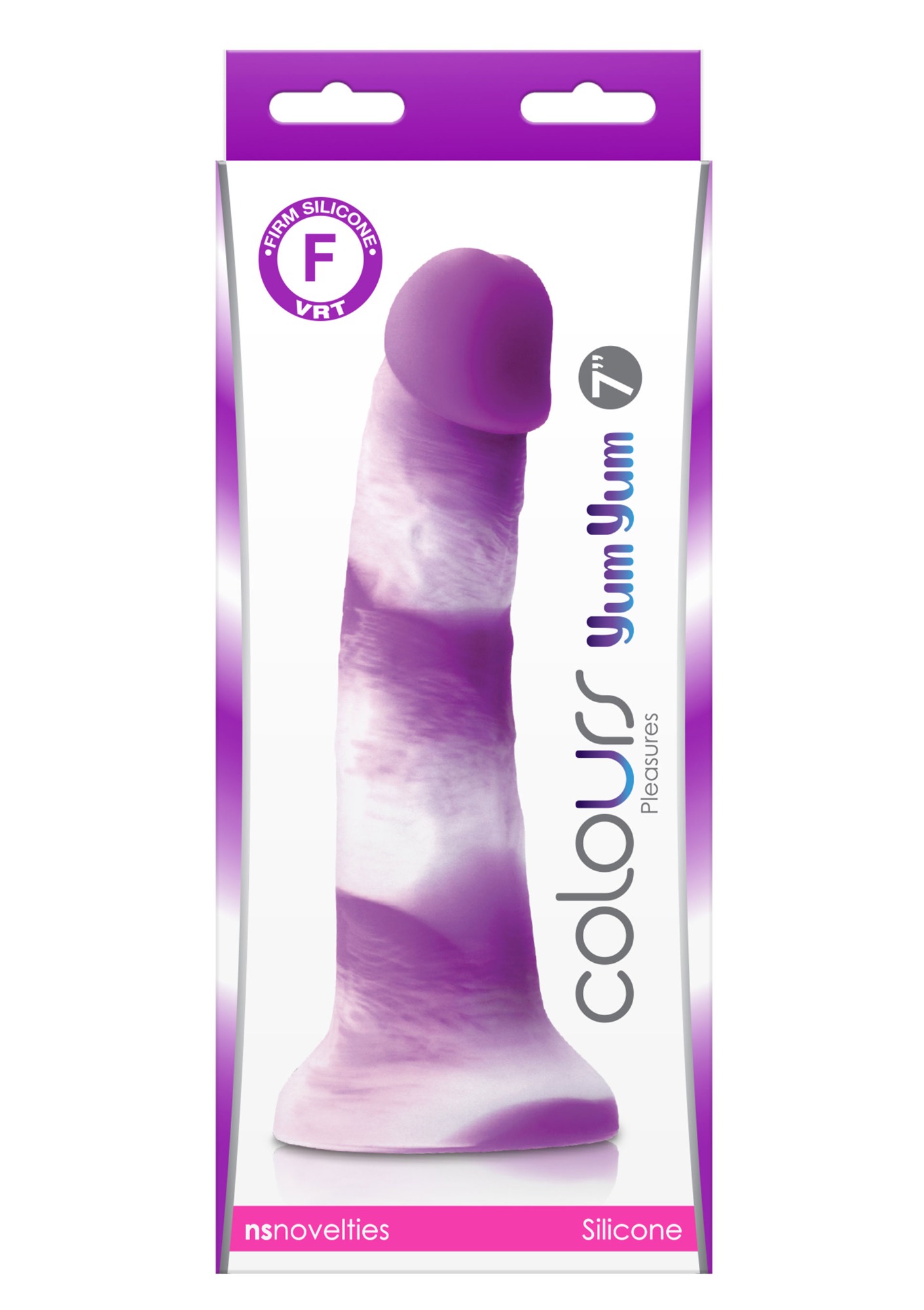 Dildo Realist Colours Pleasures Yum Yum Mov 20 cm, #2, Erotic24.ro