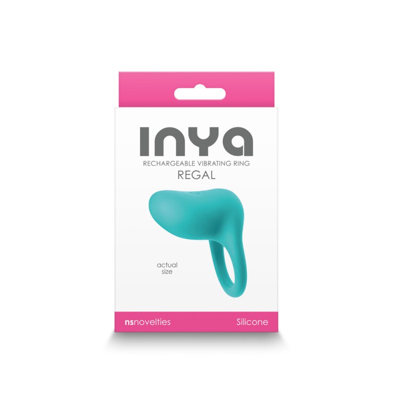 Inel de Penis Regal Inya 7 Moduri Vibratii, Silicon, USB, Verde , #3, Erotic24.ro