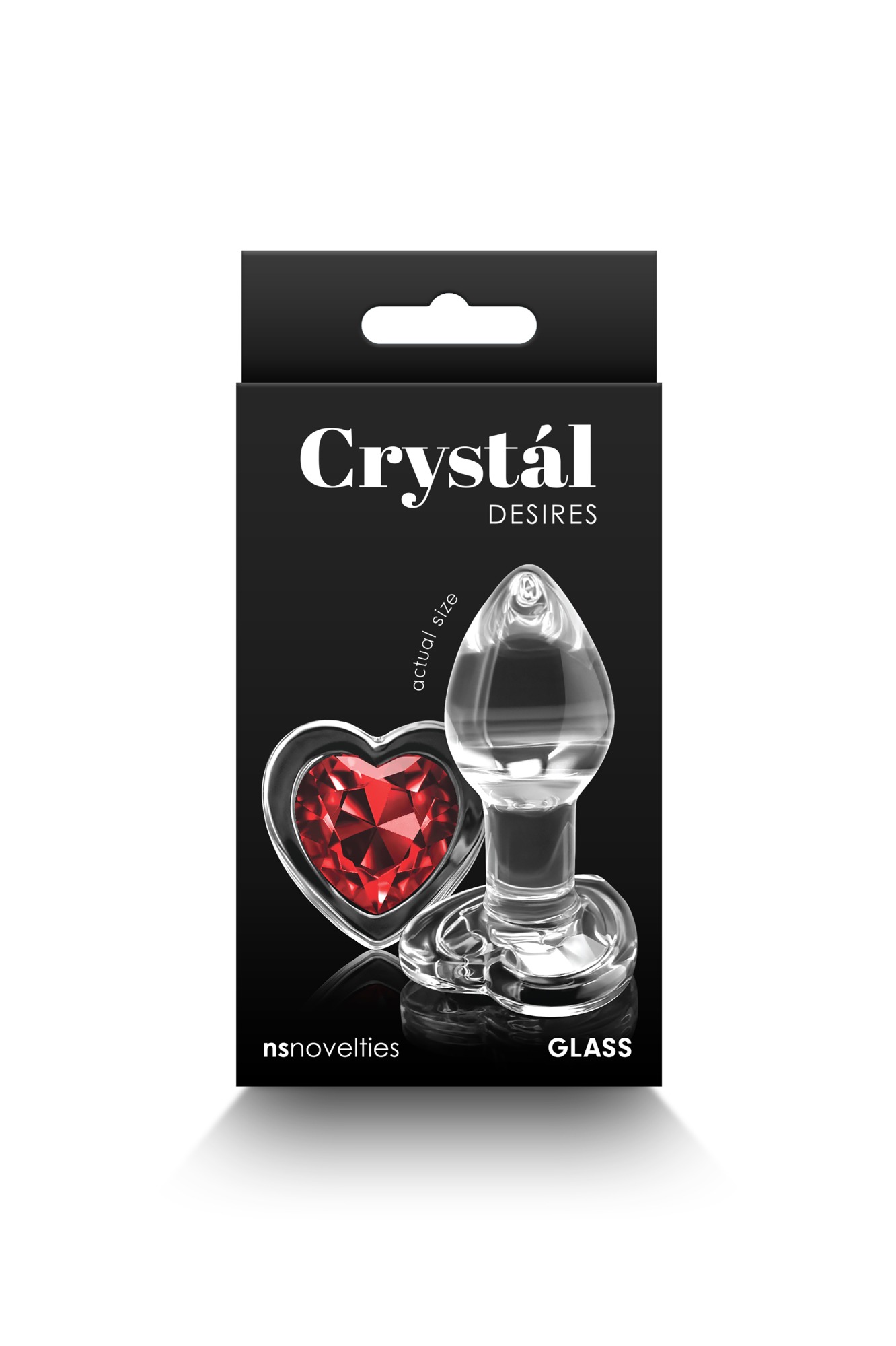 Dop Anal Crystal Desires Red Heart, Sticla, 7.2 cm, #3, Erotic24.ro