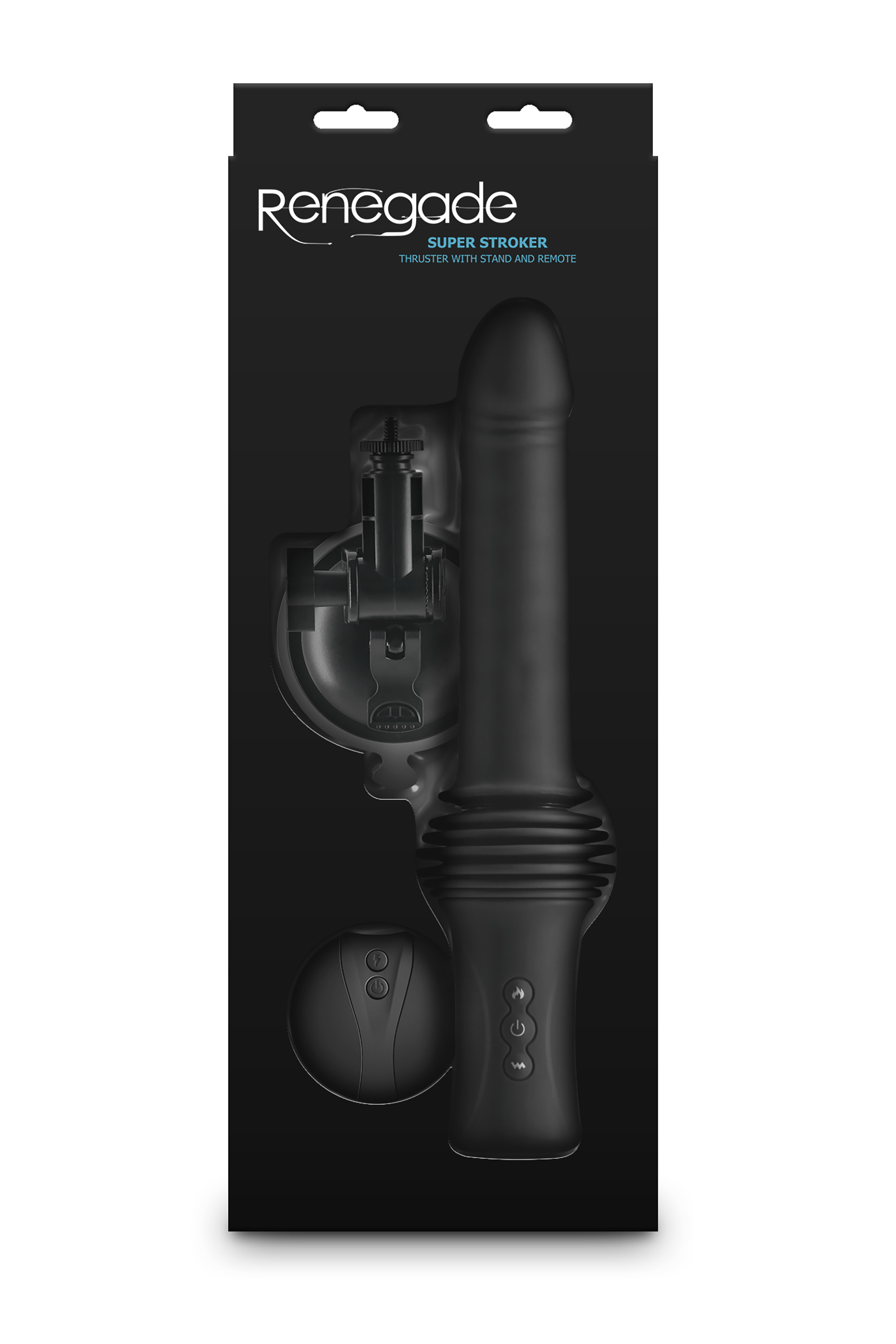 Vibrator Renegade Super Stroker, Remote Control, 10 Moduri Vibratii, 3 Viteze Impingere, Silicon, USB, Negru, 29 cm, #6, Erotic24.ro