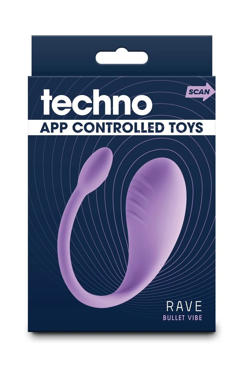 Vibrator Techno Rave App Control, 10 Moduri Vibratii, Silicon, Mov, Nr. 4, Erotic24.ro