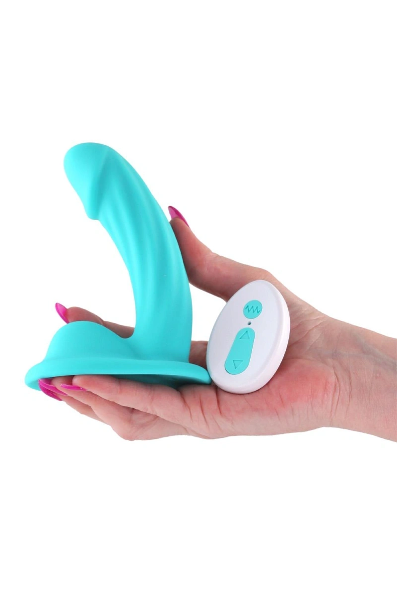 Vibrator Colours Curve, 10 Moduri Vibratii, Remote Control, Silicon, Verde, 12.6 cm, #2, Erotic24.ro