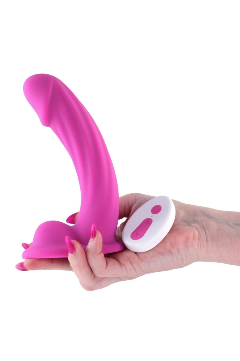 Vibrator Colours Curve, 10 Moduri Vibratii, Remote Control, Silicon, Pink, 16.4 cm, #2, Erotic24.ro
