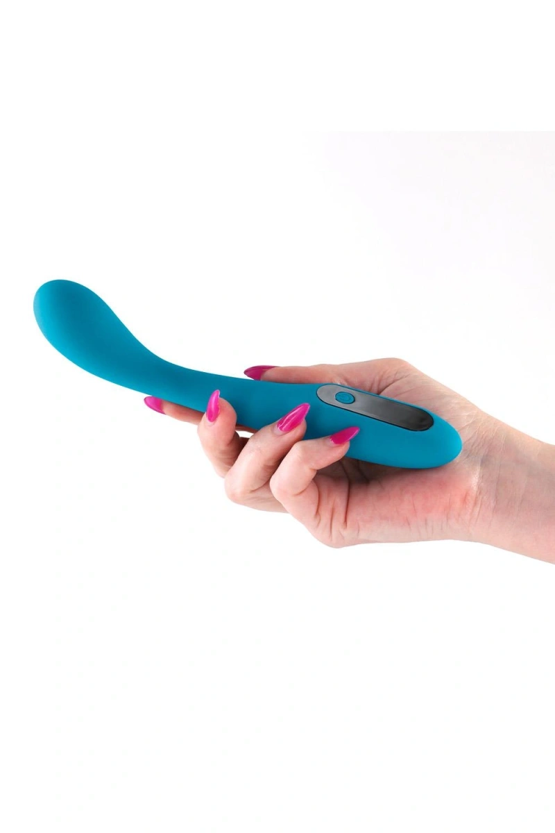 Vibrator INYA Technica, Functie Incalzire, 10 Moduri Vibratii, Afisaj LED, Silicon, USB, Albastru, 12.2 cm, #2, Erotic24.ro