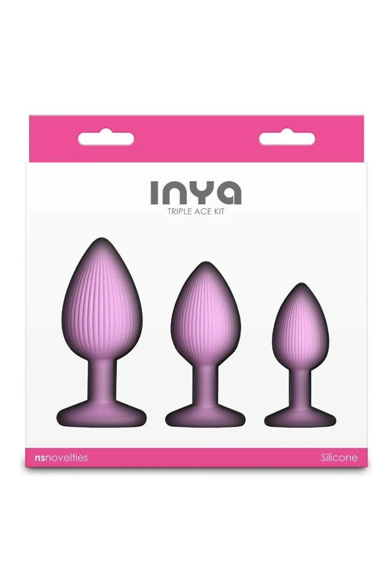 Set 3 Dopuri Anale INYA Triple Ace, Silicon, Roz, #3, Erotic24.ro