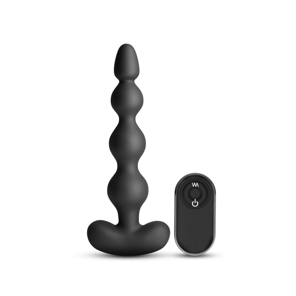 Bile Anale Vibratoare Renegade Reign, Remote Control, 6 Viteze, 3 Moduri Vibratii, Silicon, USB Magnetic, Negru, 17.9 cm, #1, Erotic24.ro