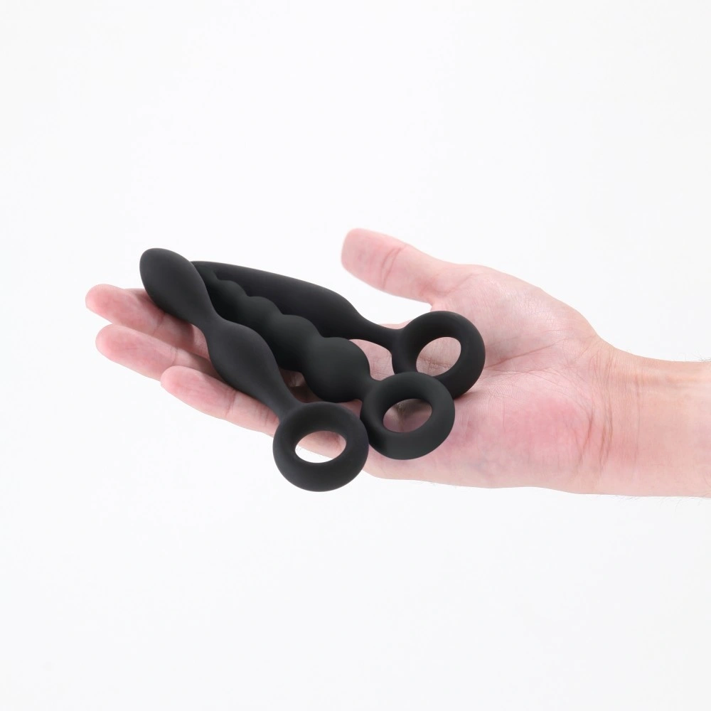 Set 3 Dopuri Anale Renegade Trio Kit, Silicon, Negru, 12.7 cm, #2, Erotic24.ro