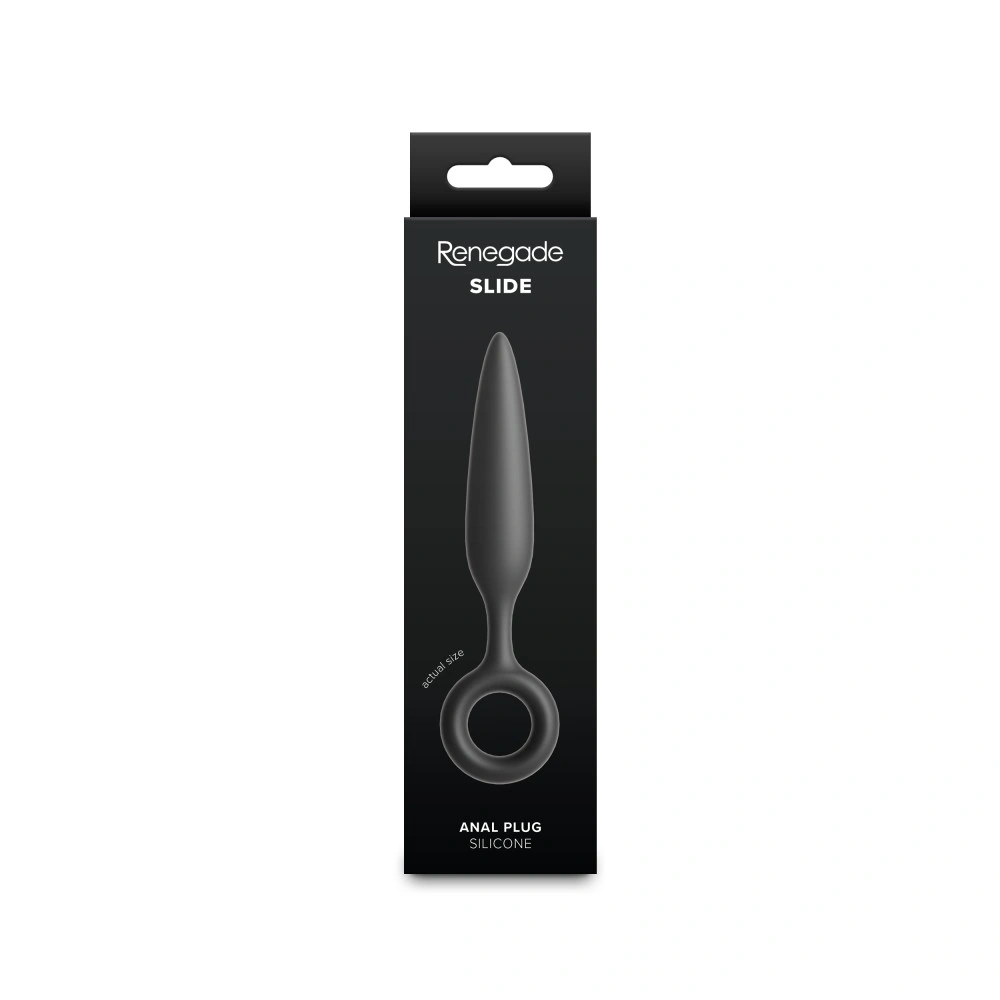 Dop Anal Renegade Slide, Silicon, Negru, 12.7 cm, #3, Erotic24.ro