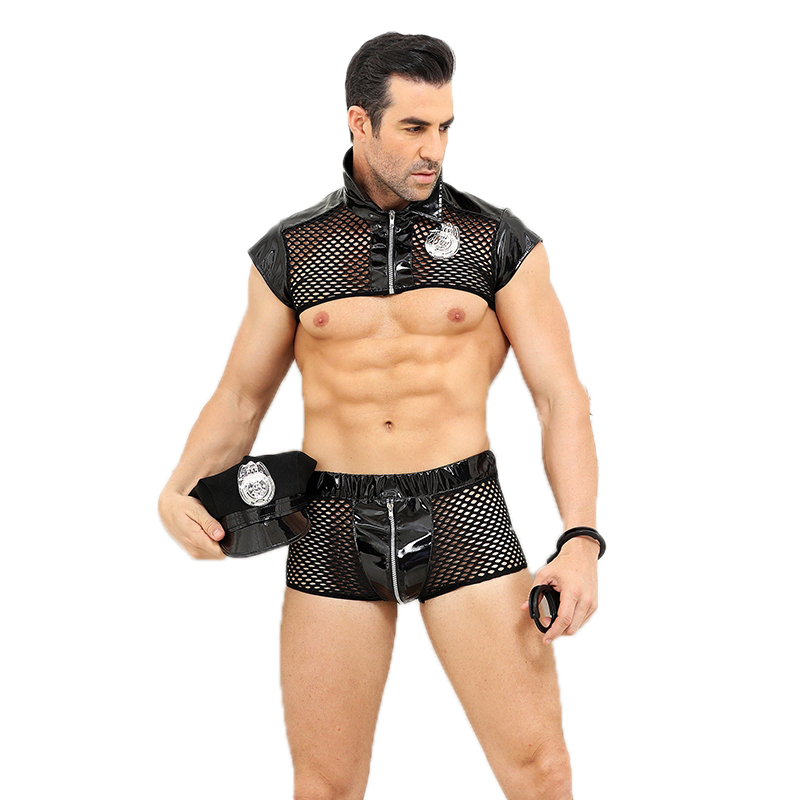 Uniforma Politist Super Sexy 4 Piese Negru M/L, #2, Erotic24.ro