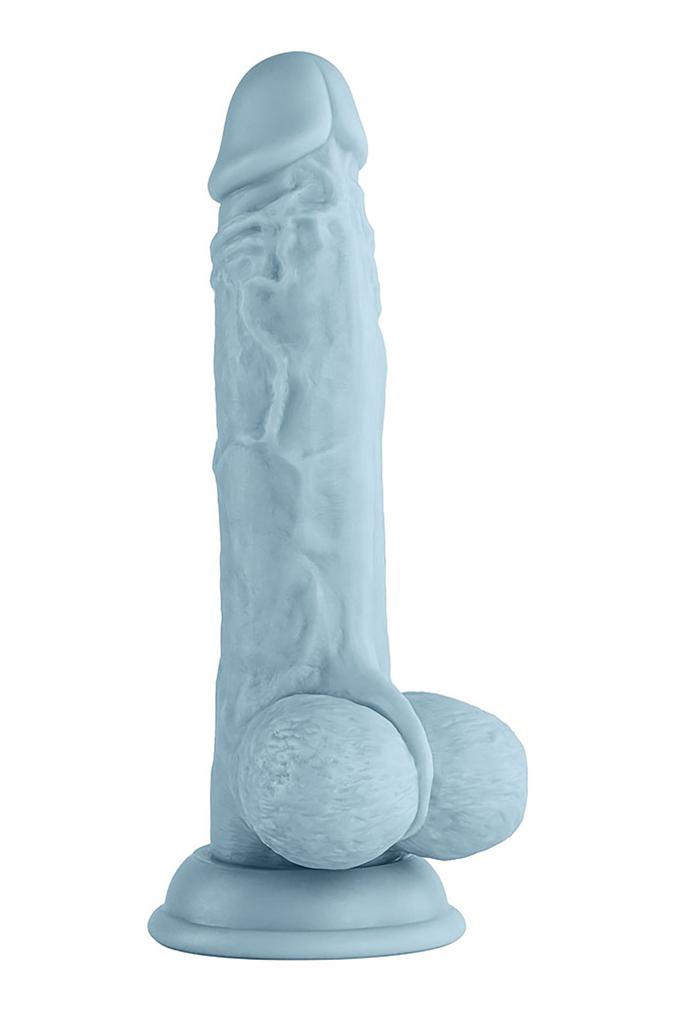 Vibrator Realist Vortex Turbo Baller FemmeFunn, Remote Control, 8 Moduri Vibratii, 1 Miscare Rotatie, Silicon Lichid, USB, Albastru, 20.6 cm, #7, Erotic24.ro