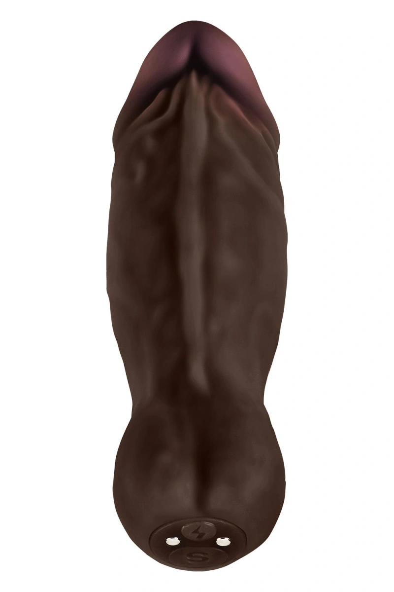 Vibrator Realist Shaft Bullet, 8 Moduri Vibratii, Silicon Lichid, USB Magnetic, Maro, 10.9 cm, #2, Erotic24.ro