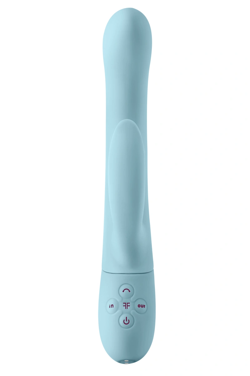 Vibrator Balai Swaying Motion FemmeFunn, 12 Moduri Vibratii, Silicon Premium, USB, Albastru Deschis, 23.1 cm, #3, Erotic24.ro