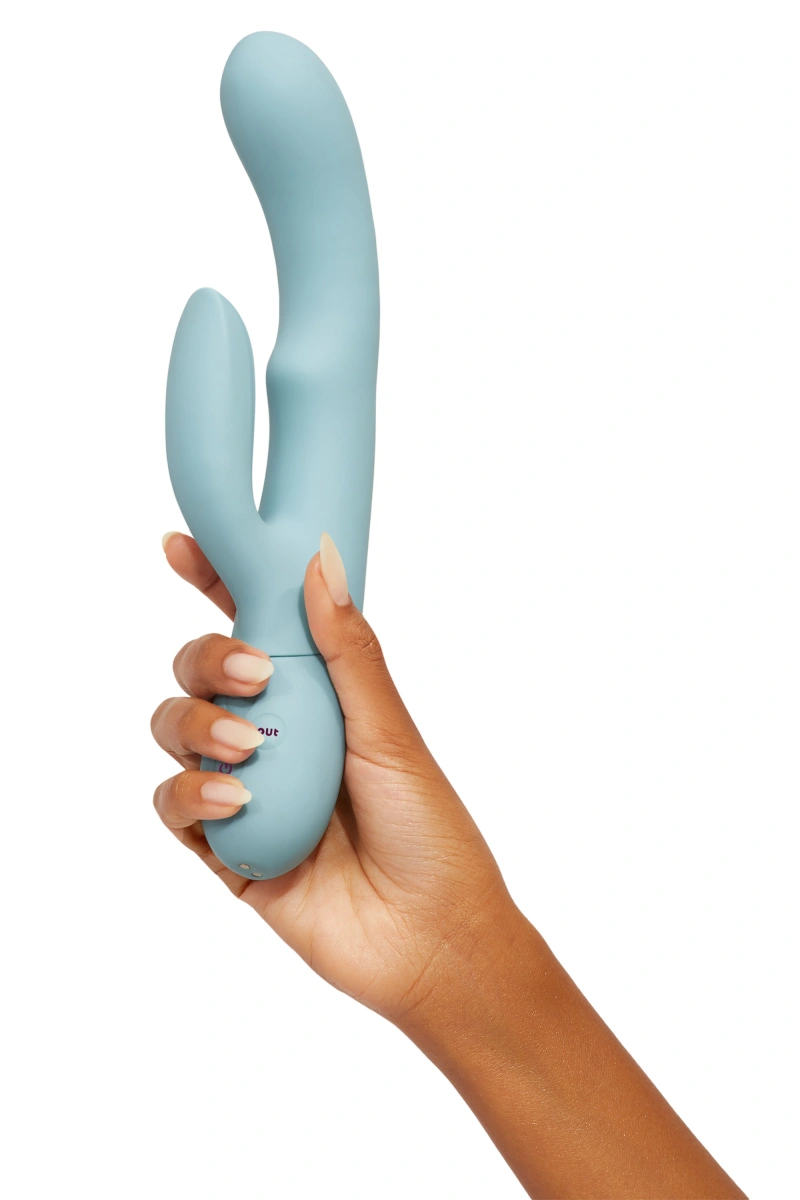 Vibrator Balai Swaying Motion FemmeFunn, 12 Moduri Vibratii, Silicon Premium, USB, Albastru Deschis, 23.1 cm, #4, Erotic24.ro