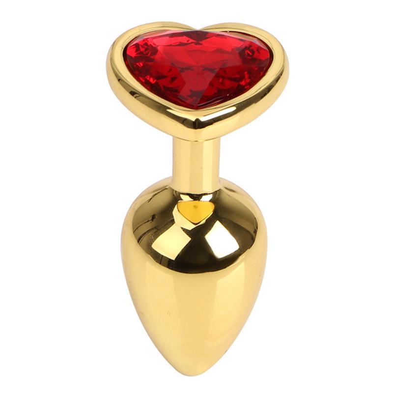 Dop Anal Hearty Buttplug Small Auriu/Rosu Passion Labs