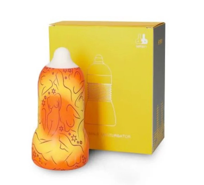 Masturbator Orange Mellow Sucking Male 11.6 cm, #3, Erotic24.ro