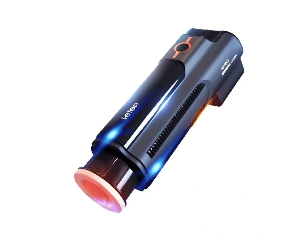 Masturbator Leten The King of the Gun, 10 Moduri Telescopice, USB, Negru, #1, Erotic24.ro