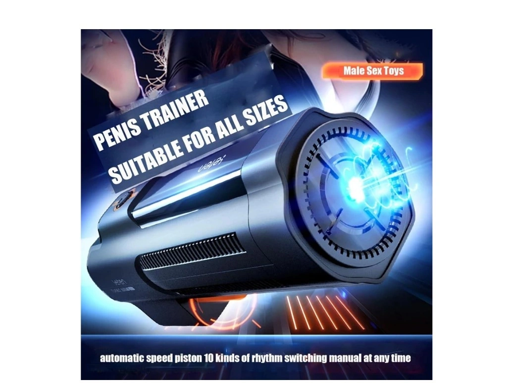 Masturbator Leten The King of the Gun, 10 Moduri Telescopice, USB, Negru, #7, Erotic24.ro