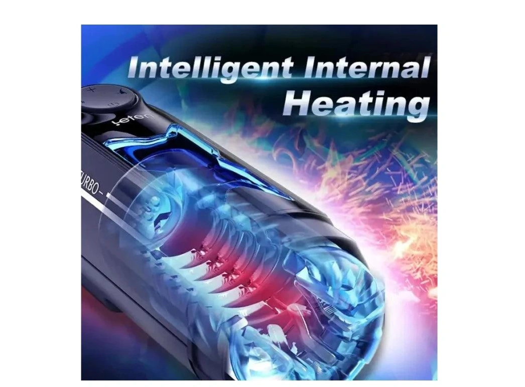 Masturbator Leten X-Speed, 10 Moduri Impingere, Functie Incalzire, USB, Negru, 21 cm, #5, Erotic24.ro