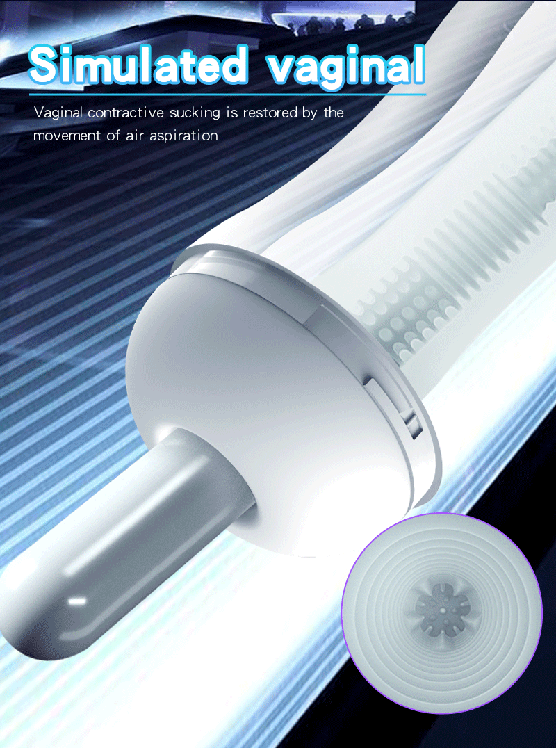 Masturbator Max Automatic Vibrating&Sucking USB Alb, #17, Erotic24.ro