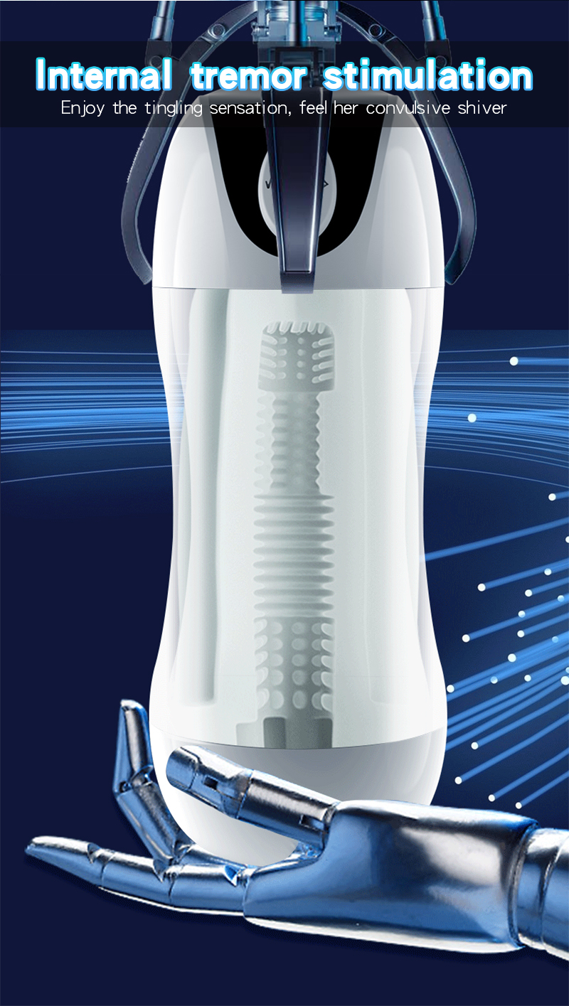 Masturbator Max Automatic Vibrating&Sucking USB Alb, #11, Erotic24.ro