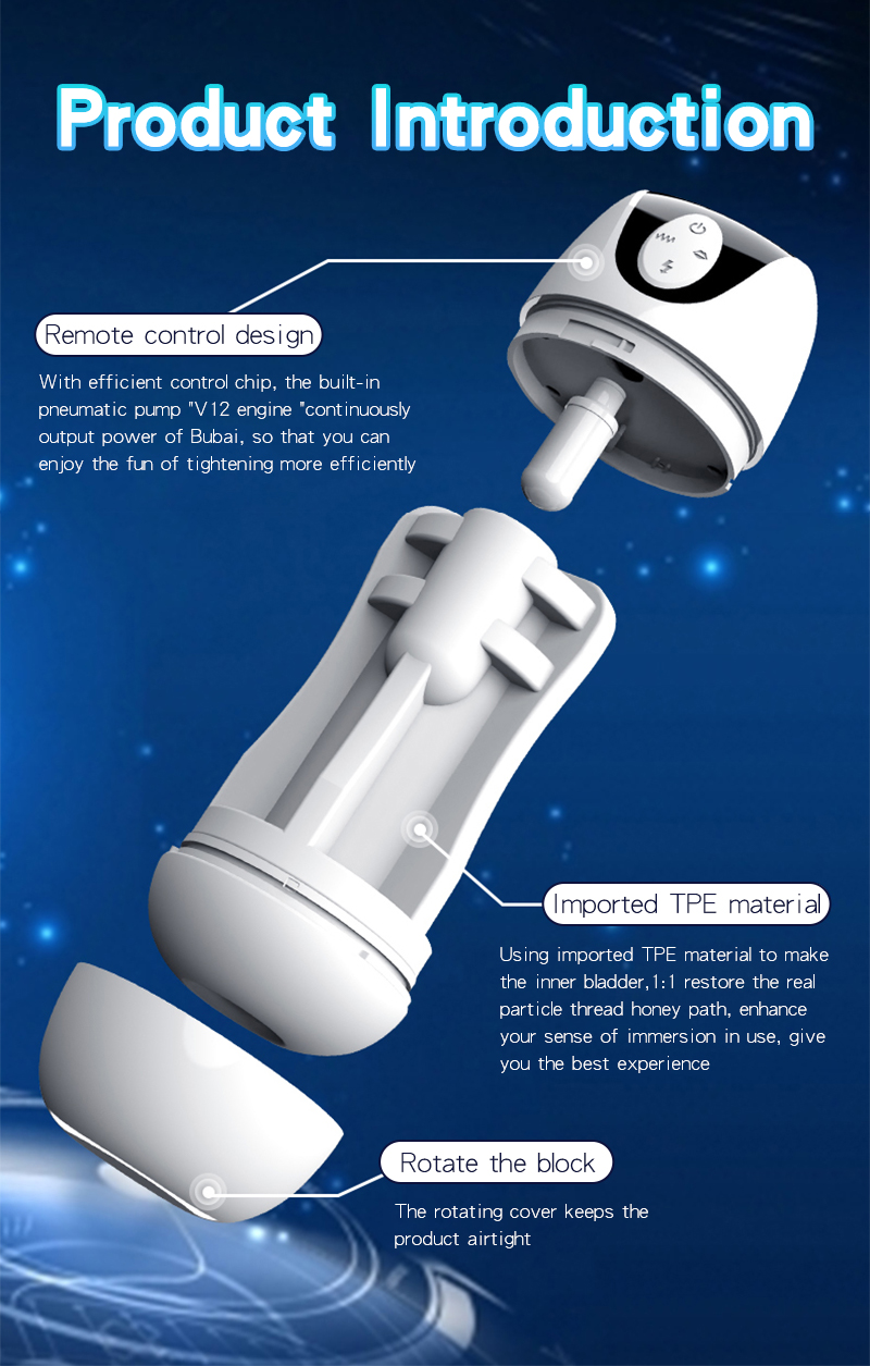 Masturbator Max Automatic Vibrating&Sucking USB Alb, #12, Erotic24.ro