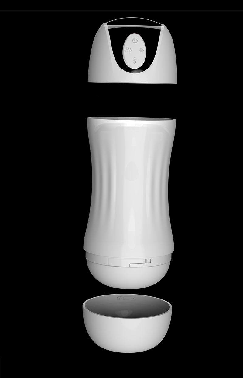 Masturbator Max Automatic Vibrating&Sucking USB Alb, #8, Erotic24.ro