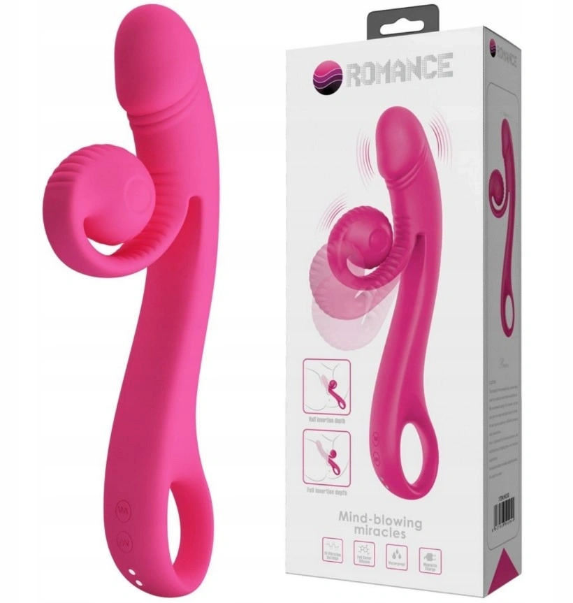 Vibrator Rabbit Beau Snail, 10 Moduri Vibratii, Silicon, USB Magnetic, Roz, 23 cm