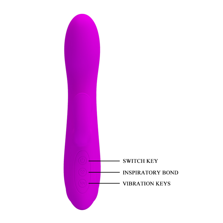 Vibrator Massage, 12 Moduri Vibratii, 12 Moduri Sucking, Silicon, USB, Mov, 19 cm, Nr. 2, Erotic24.ro
