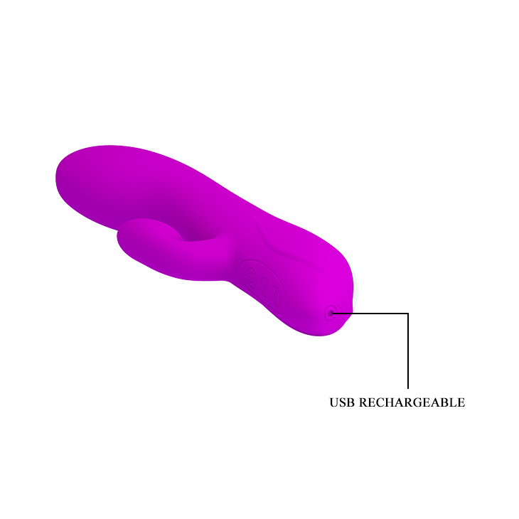 Vibrator Massage, 12 Moduri Vibratii, 12 Moduri Sucking, Silicon, USB, Mov, 19 cm, Nr. 4, Erotic24.ro