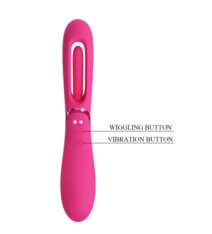 Vibrator Lexie 7 Moduri Vibratii, 4 Moduri Leganare, Silicon, USB Magnetic, Silicon, Roz, 20 cm, #7, Erotic24.ro