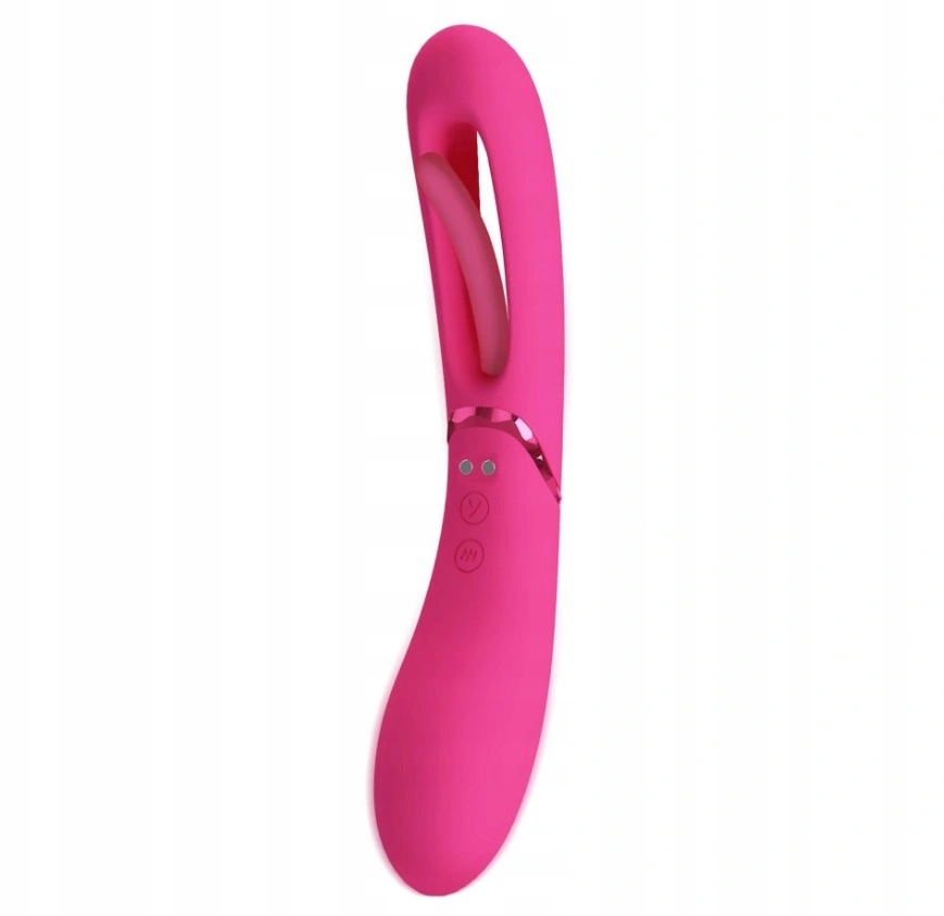 Vibrator Lexie 7 Moduri Vibratii, 4 Moduri Leganare, Silicon, USB Magnetic, Silicon, Roz, 20 cm, #4, Erotic24.ro