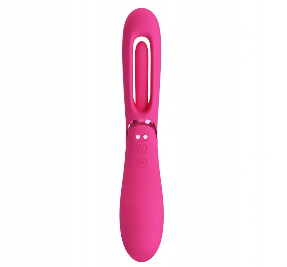 Vibrator Lexie 7 Moduri Vibratii, 4 Moduri Leganare, Silicon, USB Magnetic, Silicon, Roz, 20 cm, #3, Erotic24.ro