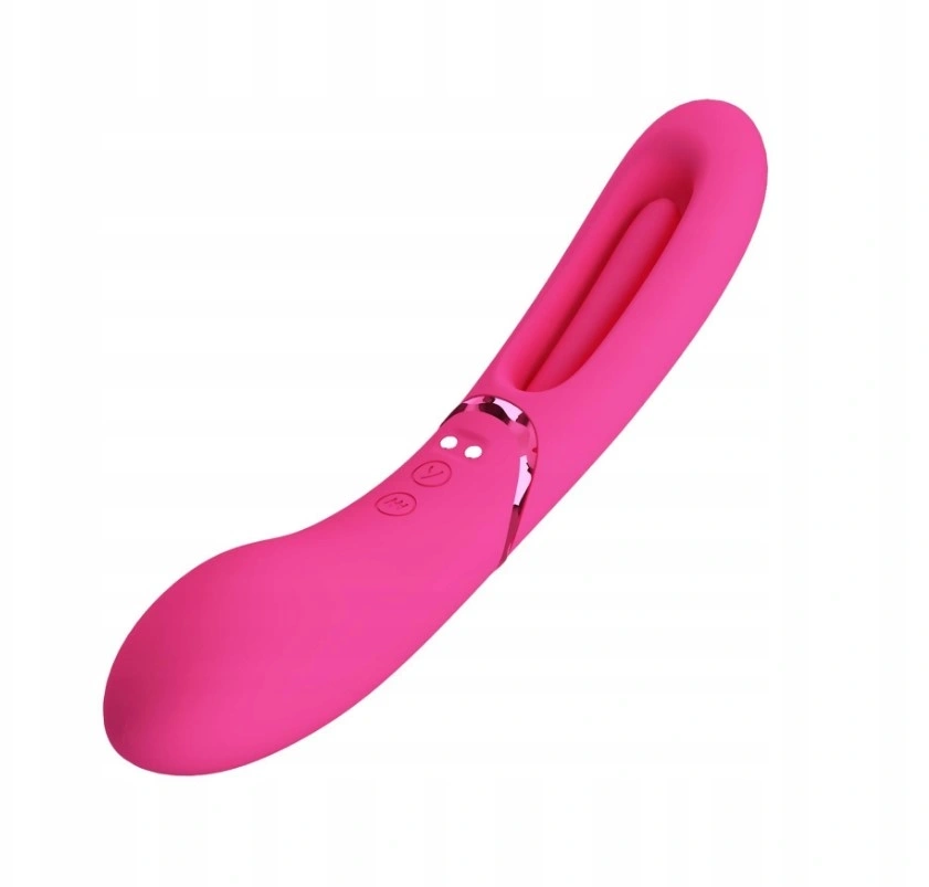 Vibrator Lexie 7 Moduri Vibratii, 4 Moduri Leganare, Silicon, USB Magnetic, Silicon, Roz, 20 cm, #5, Erotic24.ro