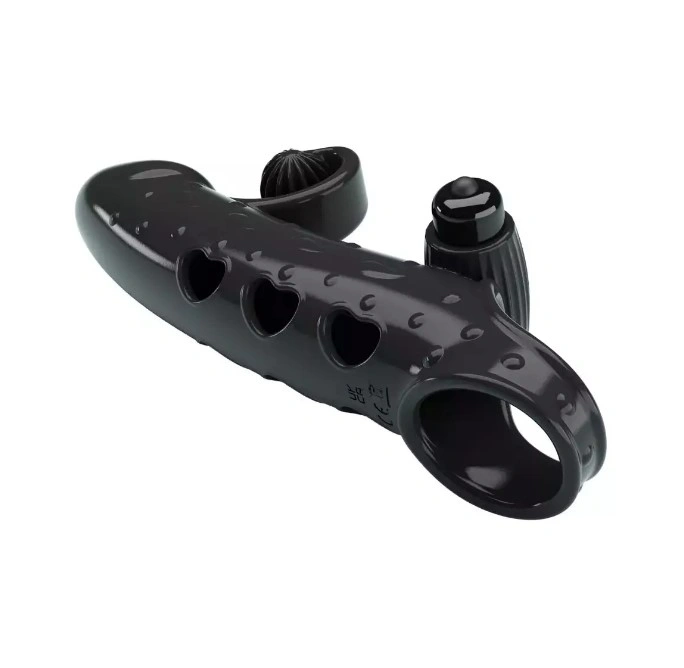 Prelungitor Penis Walberto cu Vibratii, TPE, Negru, Nr. 3, Erotic24.ro