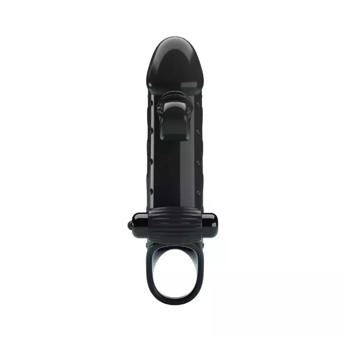 Prelungitor Penis Walberto cu Vibratii, TPE, Negru, Nr. 2, Erotic24.ro