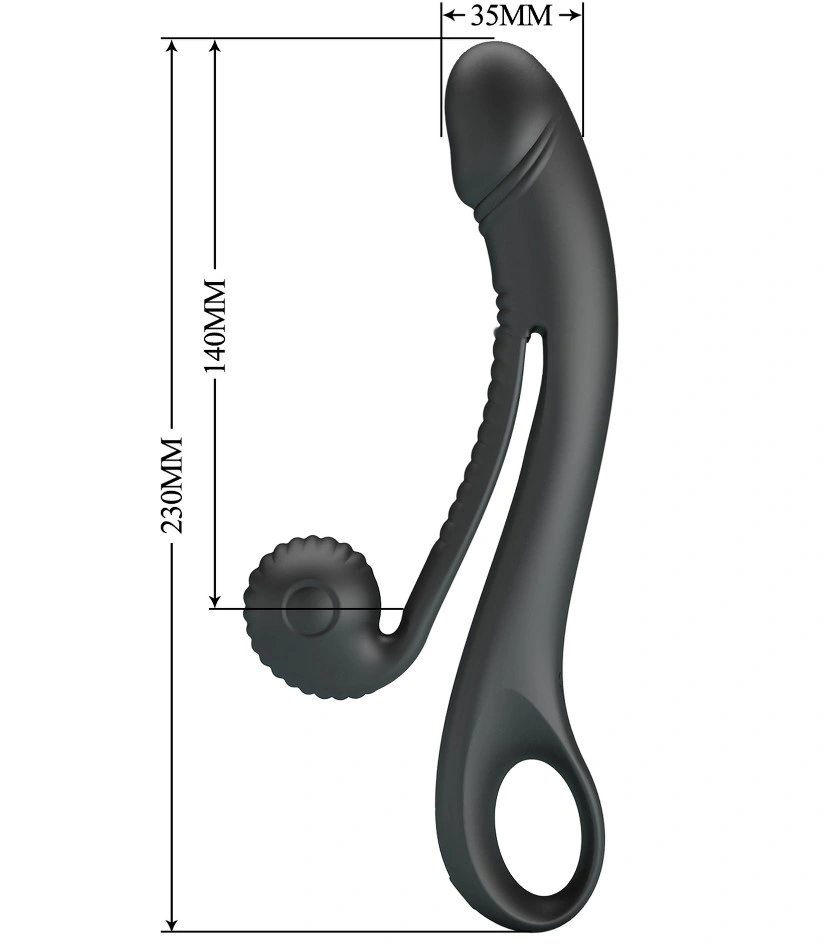 Vibrator Rabbit Beau Snail, 10 Moduri Vibratii, Silicon, USB Magnetic, Negru, 23 cm, #7, Erotic24.ro