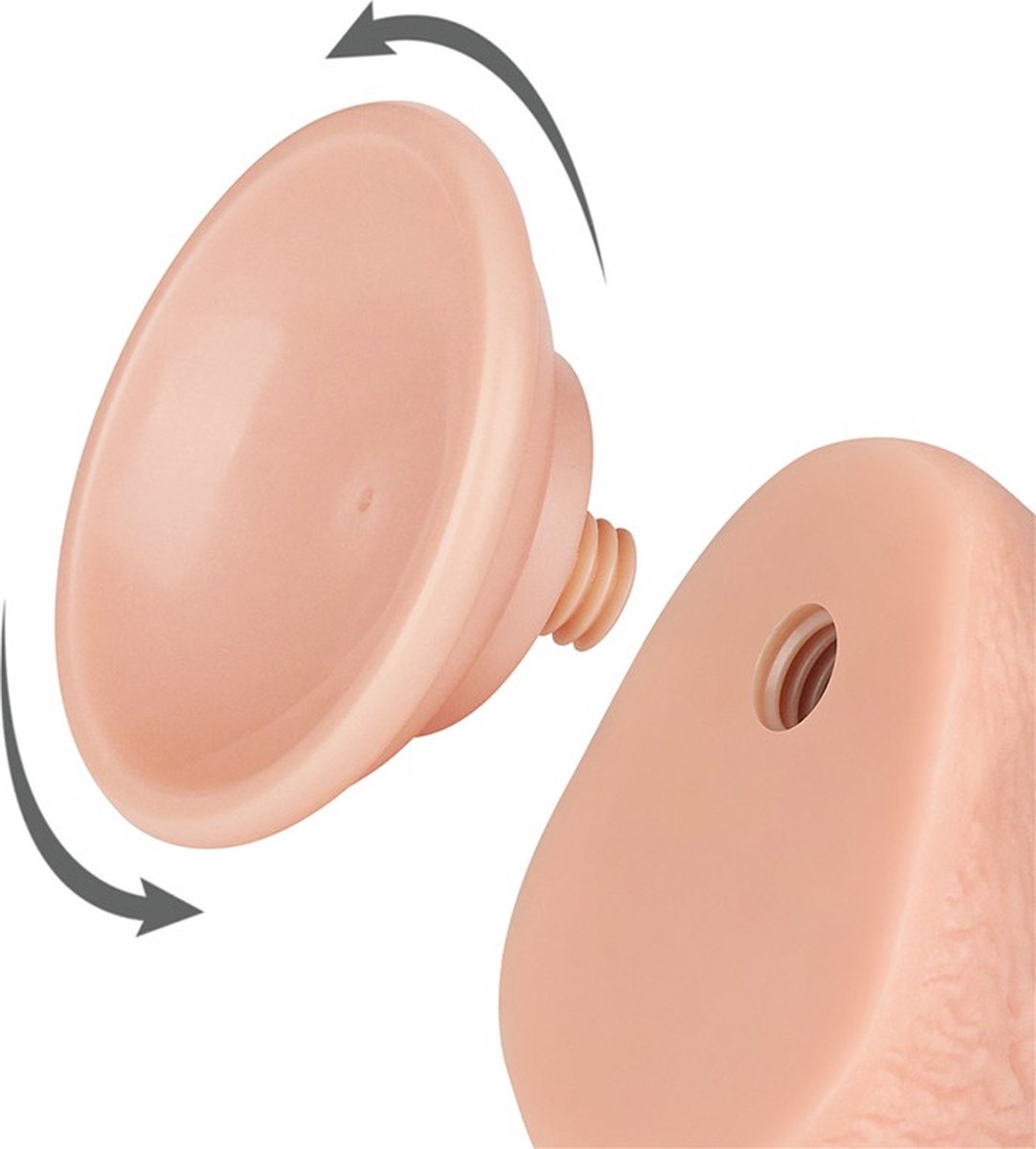 Dildo Realist Sliding-Skin, TPE, Natural, 19.5 cm, #6, Erotic24.ro