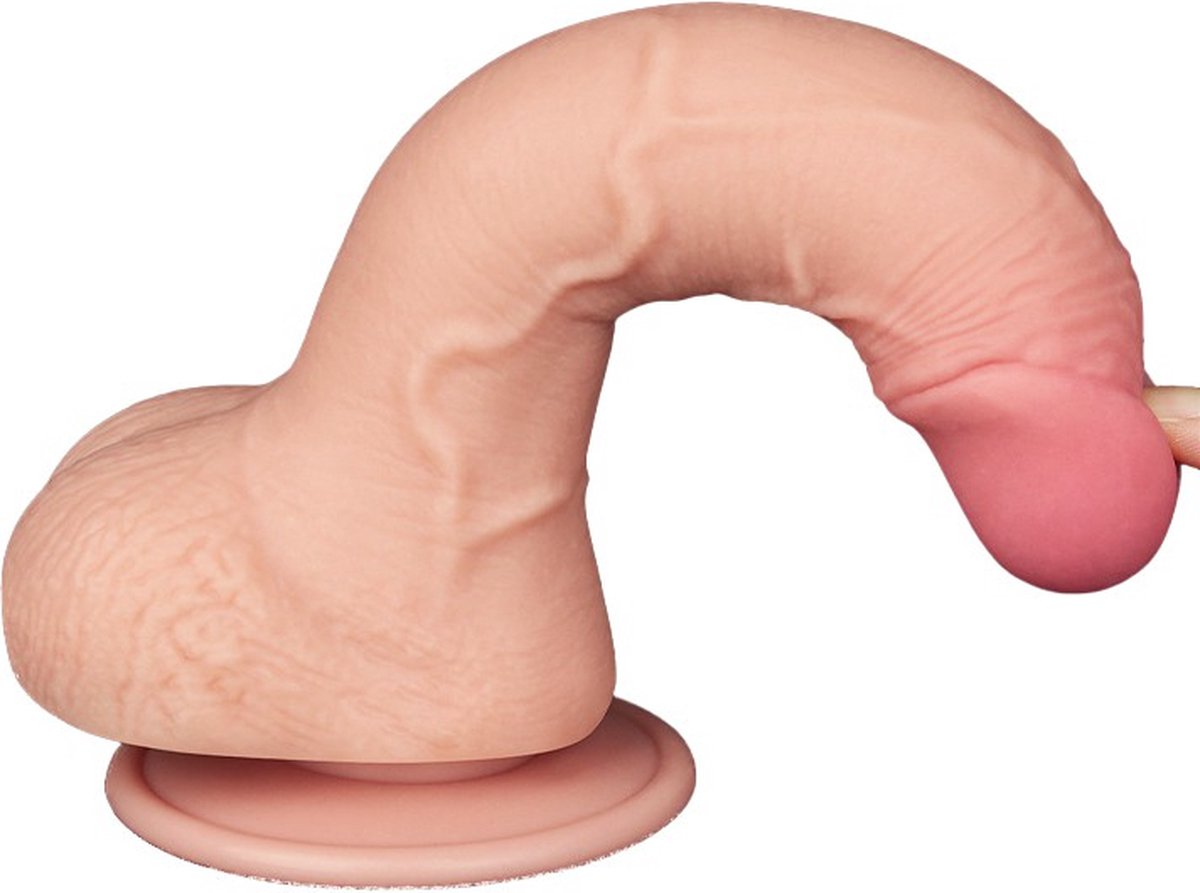Dildo Realist Sliding-Skin, TPE, Natural, 19.5 cm, #4, Erotic24.ro