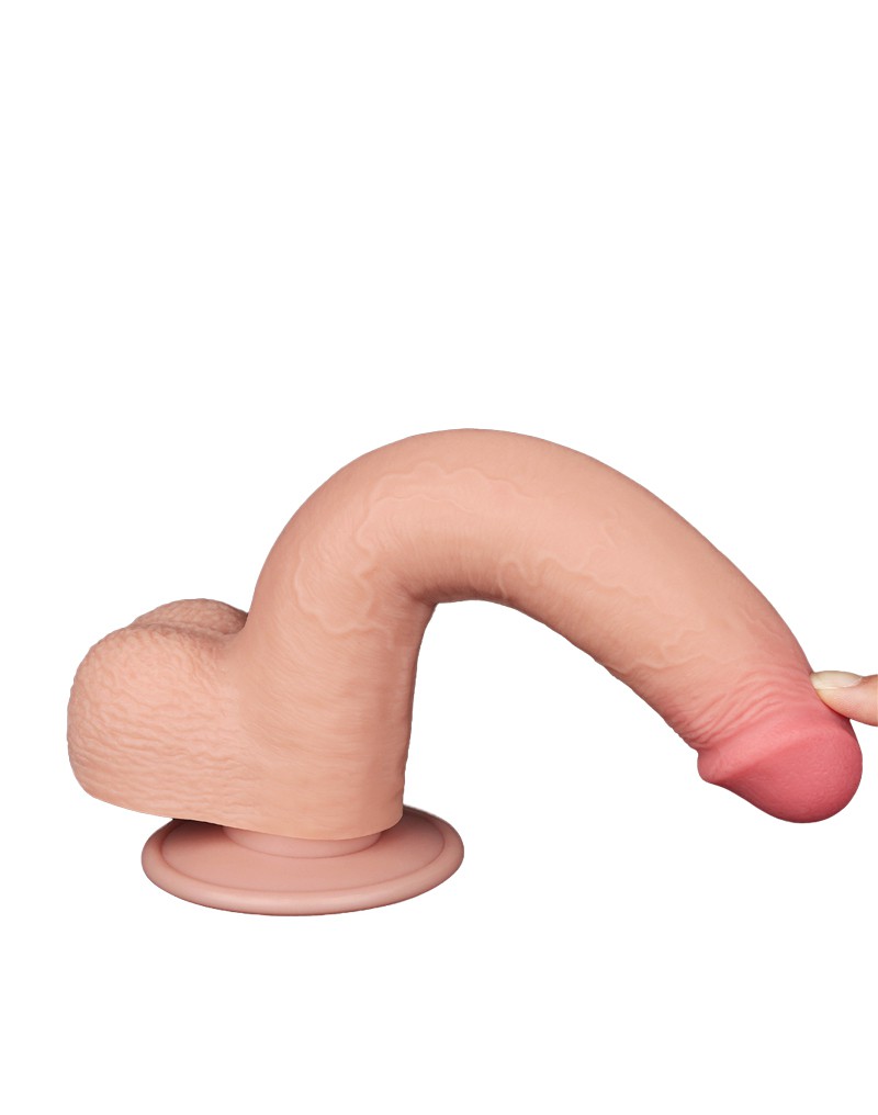 Dildo Realist Sliding-Skin, Ventuza Detasabila, Natural, 22.8 cm, Nr. 5, Erotic24.ro