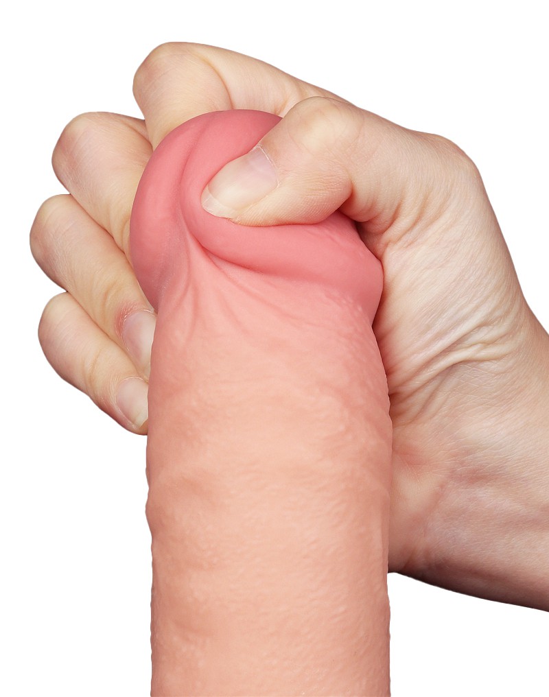 Dildo Realist Sliding-Skin, Ventuza Detasabila, Natural, 24 cm, Nr. 3, Erotic24.ro