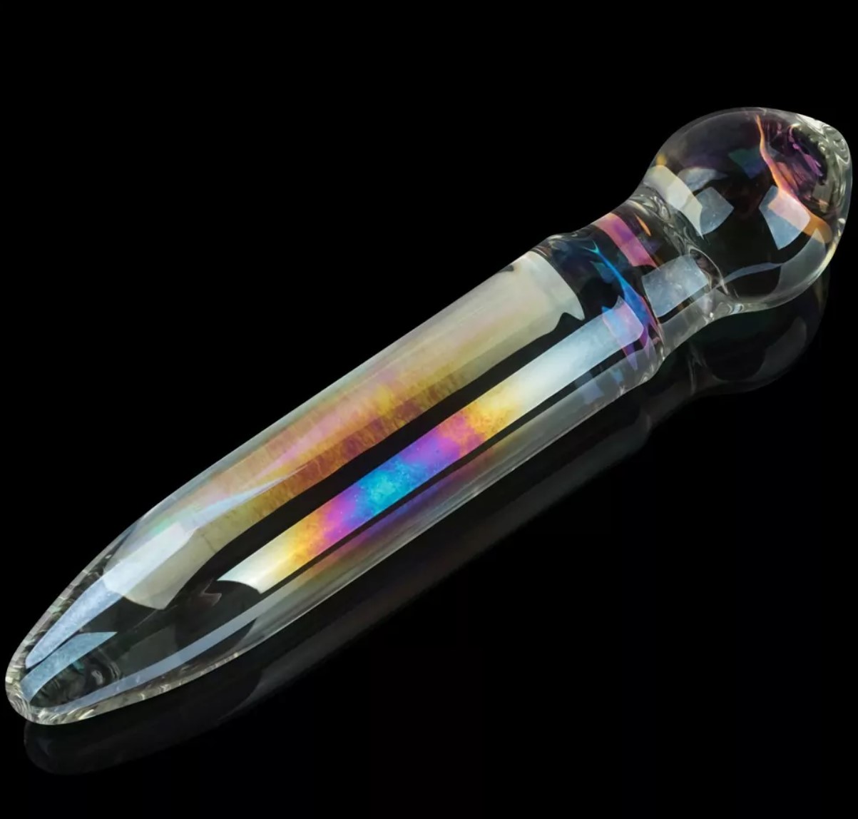 Dildo Twilight Gleam Prism Glass, Sticla, 18.4 cm, #5, Erotic24.ro