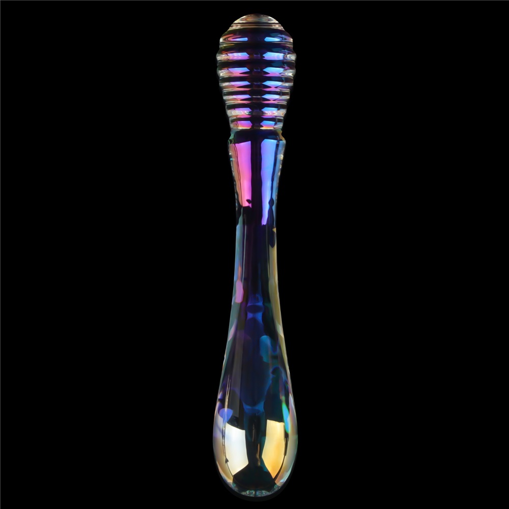 Dildo Dublu Twilight Gleam Twin Pleasures, Sticla, 20.5 cm, #2, Erotic24.ro
