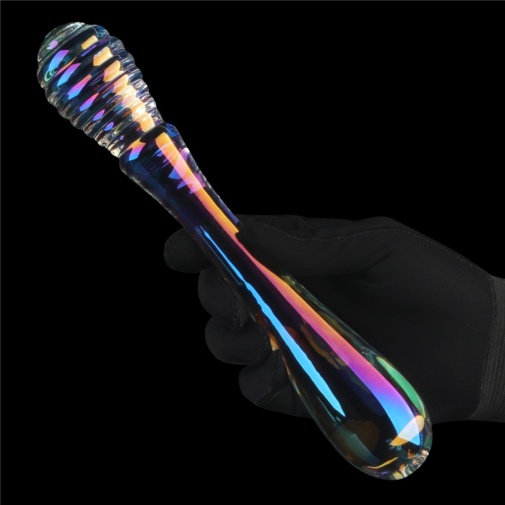 Dildo Dublu Twilight Gleam Twin Pleasures, Sticla, 20.5 cm, #6, Erotic24.ro