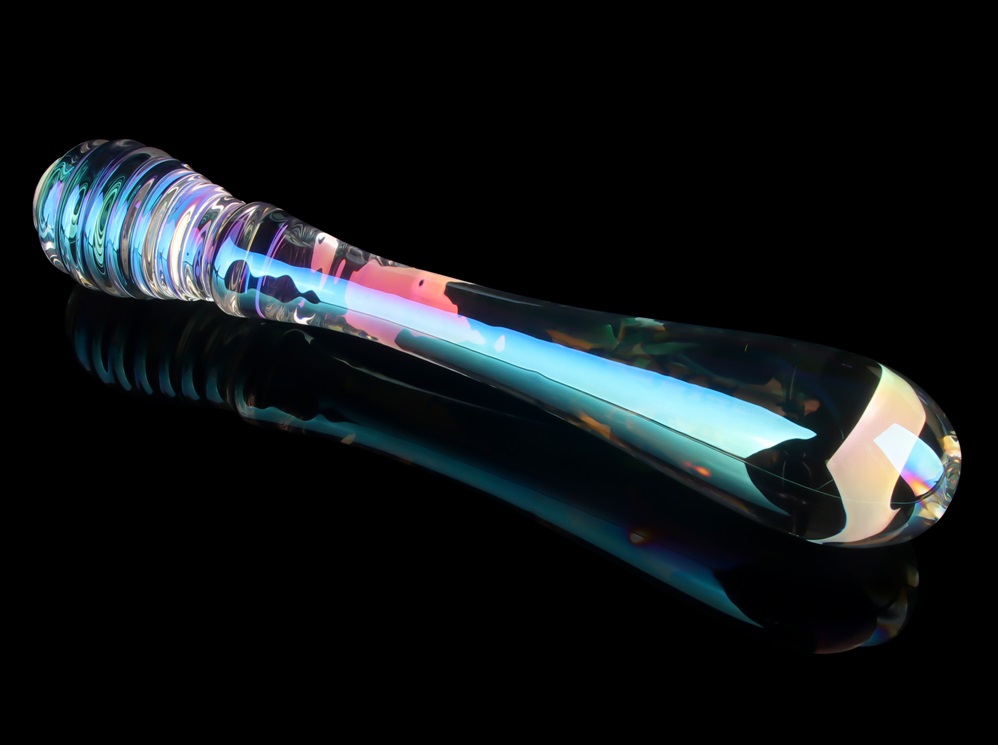 Dildo Dublu Twilight Gleam Twin Pleasures, Sticla, 20.5 cm, #5, Erotic24.ro