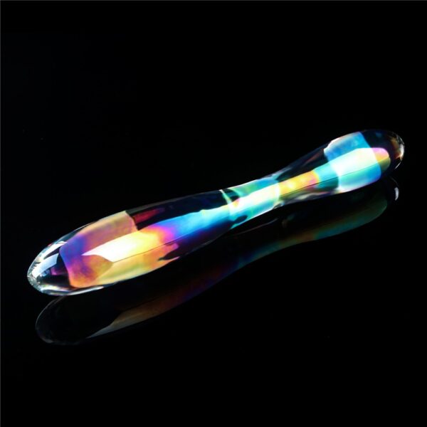 Dildo Dublu Twilight Gleam Double Delight, Sticla, 23.2 cm, #2, Erotic24.ro