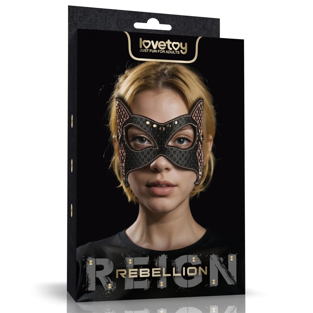 Masca Sexy Rebellion Reign Cat Mask, Negru/Maro, #10, Erotic24.ro