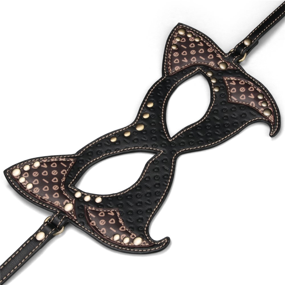Masca Sexy Rebellion Reign Cat Mask, Negru/Maro, #2, Erotic24.ro
